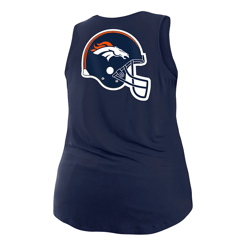 Débardeur taille plus bleu marine Denver Broncos New Era pour femme