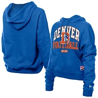 Sweat à capuche boxy rétro New Era Royal Denver Broncos pour femme