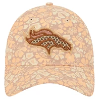 Women's New Era  Tan Denver Broncos Floral 9TWENTY Adjustable Hat
