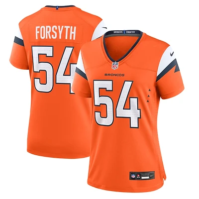 Maillot de match Nike Alex Forsyth Orange Denver Broncos pour femme