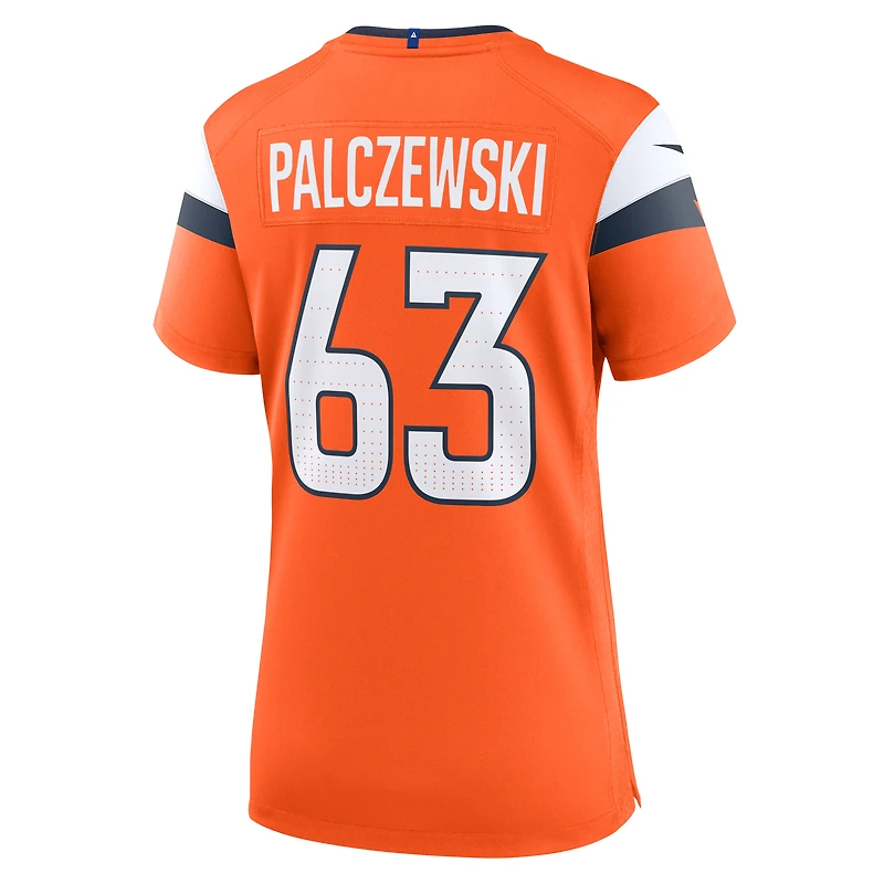 Maillot de match Nike Alex Palczewski orange Denver Broncos pour femme