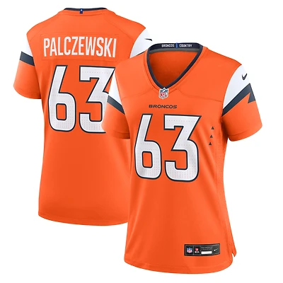 Maillot de match Nike Alex Palczewski orange Denver Broncos pour femme
