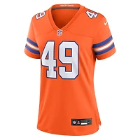 Maillot de match alternatif Nike Alex Singleton orange Denver Broncos pour femme