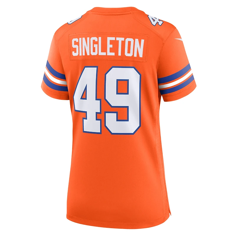 Women's Nike Alex Singleton Orange Denver Broncos Alternate Game Jersey