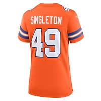 Women's Nike Alex Singleton  Orange Denver Broncos Alternate Game Jersey