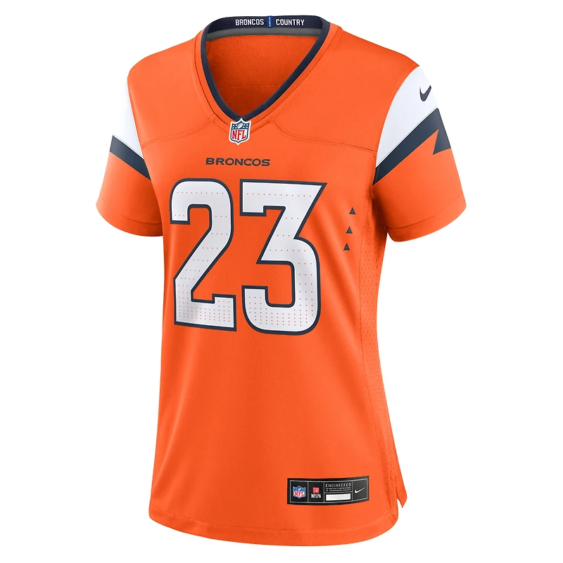 Maillot de match Nike Audric Estime Orange Denver Broncos pour femme