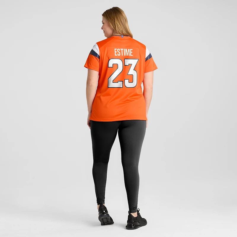 Maillot de match Nike Audric Estime Orange Denver Broncos pour femme