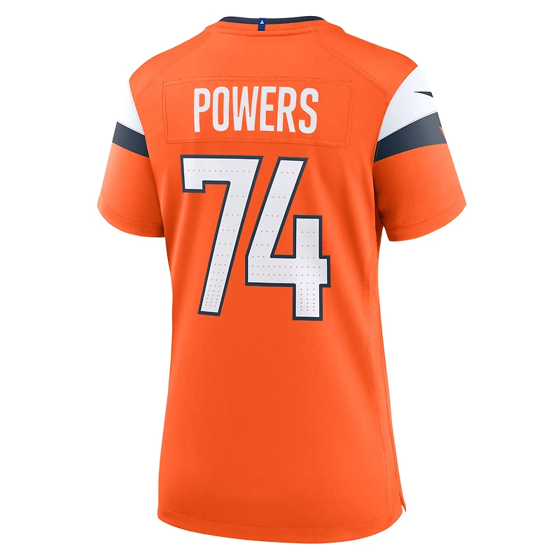 Maillot de match Nike Ben Powers Orange Denver Broncos pour femme