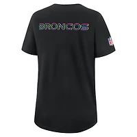 T-shirt Nike noir Denver Broncos 2025 NFL Crucial Catch Tri-Blend Dri-FIT pour femme