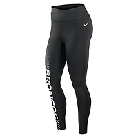 Legging croisé Nike Denver Broncos Yard Line pour femme, noir