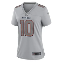 Maillot de match Nike Bo Nix gris Denver Broncos pour femme
