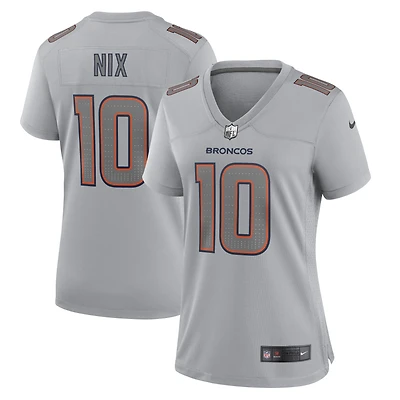 Women's Nike Bo Nix Gray Denver Broncos Fashion Atmosphere Game Jersey