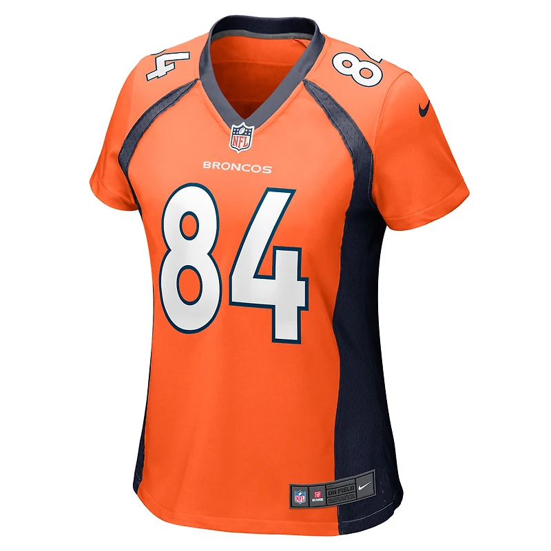 Maillot de joueur match Nike Chris Manhertz Denver Broncos pour femme, orange