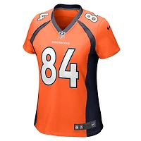 Maillot de joueur match Nike Chris Manhertz Denver Broncos pour femme, orange