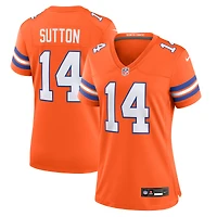 Women's Nike Courtland Sutton Orange Denver Broncos Mile High Collection 1977 Throwback Player Game Jersey