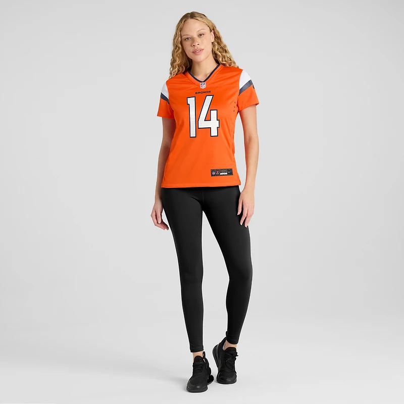 Maillot de match Nike Courtland Sutton orange pour femme, Denver Broncos