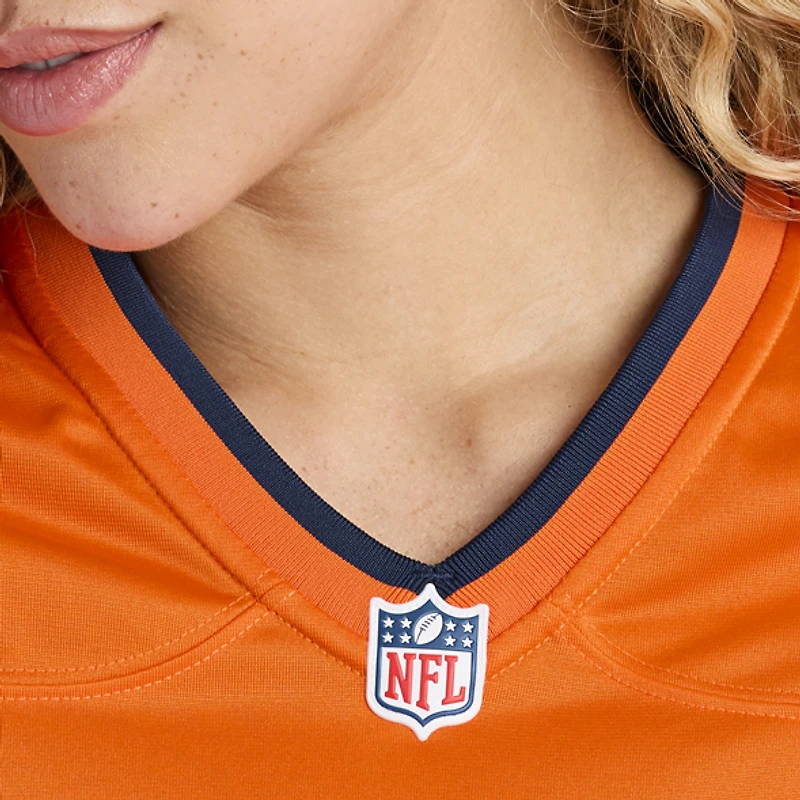 Maillot de match Nike Courtland Sutton orange pour femme, Denver Broncos