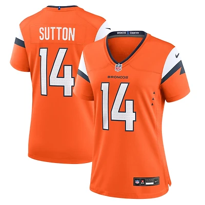 Maillot de match Nike Courtland Sutton orange pour femme, Denver Broncos