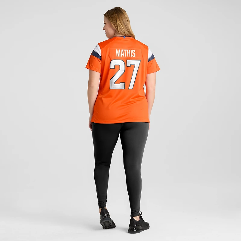 Women's Nike Damarri Mathis  Orange Denver Broncos Team Game Jersey