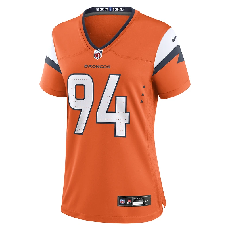 Maillot de match retiré l'équipe Nike DeMarcus Ware orange des Broncos Denver pour femmes