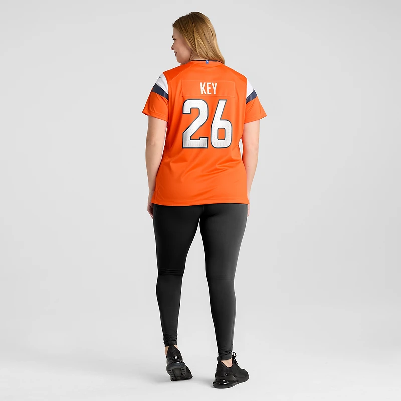 Women's Nike Devon Key  Orange Denver Broncos Team Game Jersey