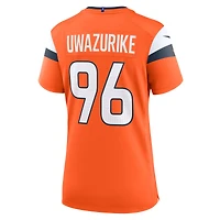 Maillot de match Nike Eyioma Uwazurike Orange Denver Broncos pour femme