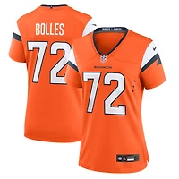 Maillot de match Nike Garett Bolles Orange Denver Broncos pour femme