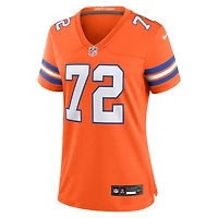 Maillot Nike pour femme Garrett Bolles Orange Denver Broncos Mile High Collection 1977 Throwback Player Game