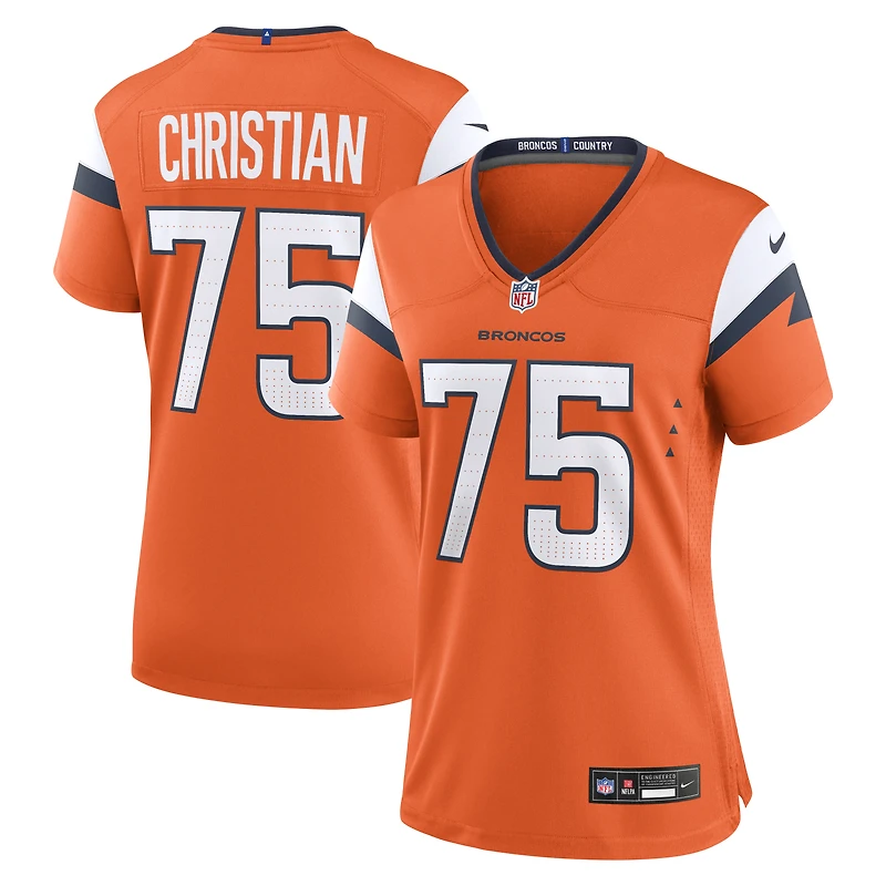 Women's Nike Geron Christian  Orange Denver Broncos Team Game Jersey
