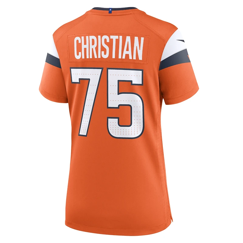 Women's Nike Geron Christian  Orange Denver Broncos Team Game Jersey