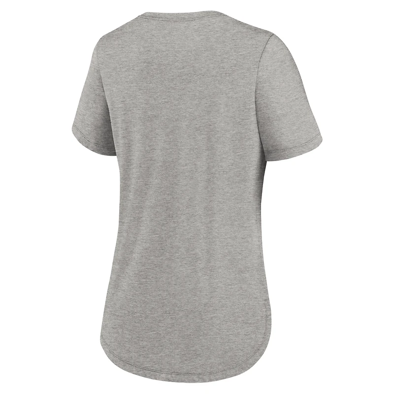 Women's Nike Heather Gray Denver Broncos Team Shout-Out Tri-Blend T-Shirt