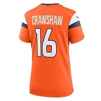 Women's Nike Jeremy Crawshaw  Orange Denver Broncos Team Game Jersey