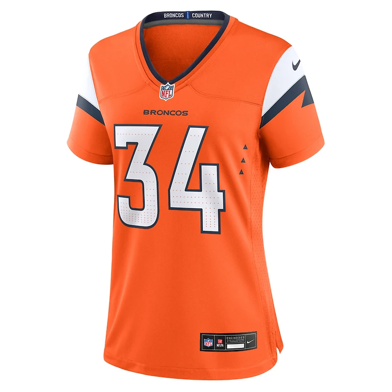 Women's Nike JL Skinner Orange Denver Broncos Team Game Jersey