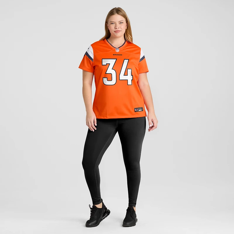 Women's Nike JL Skinner Orange Denver Broncos Team Game Jersey