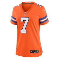 Women's Nike John Elway Orange Denver Broncos Mile High Collection 1977 Throwback Player Game Jersey