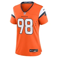 Women's Nike John Franklin-Myers  Orange Denver Broncos Team Game Jersey
