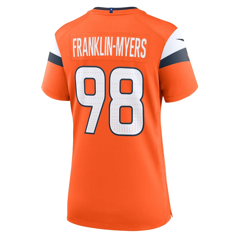 Women's Nike John Franklin-Myers  Orange Denver Broncos Team Game Jersey