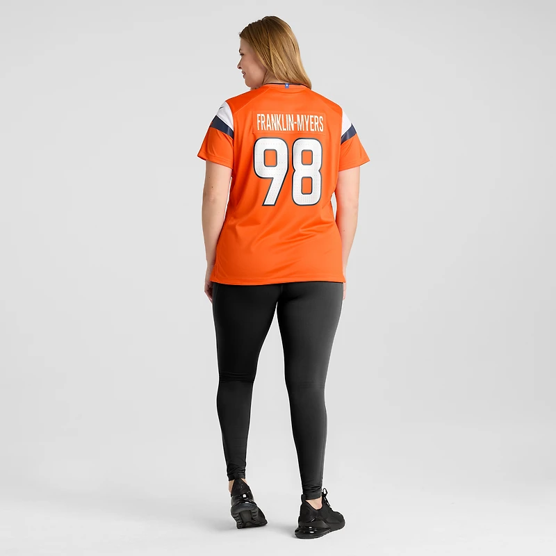 Women's Nike John Franklin-Myers  Orange Denver Broncos Team Game Jersey