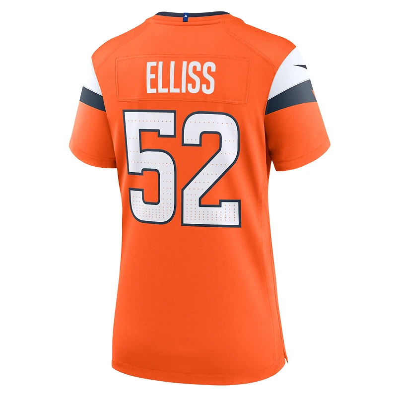 Maillot de match Nike Jonah Elliss Orange Denver Broncos pour femme