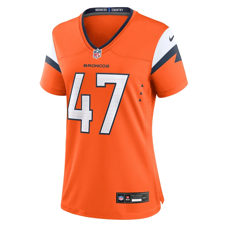 Maillot Nike Karene Reid orange Denver Broncos Team Game pour femme
