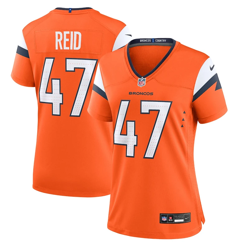 Women's Nike Karene Reid Orange Denver Broncos Team Game Jersey