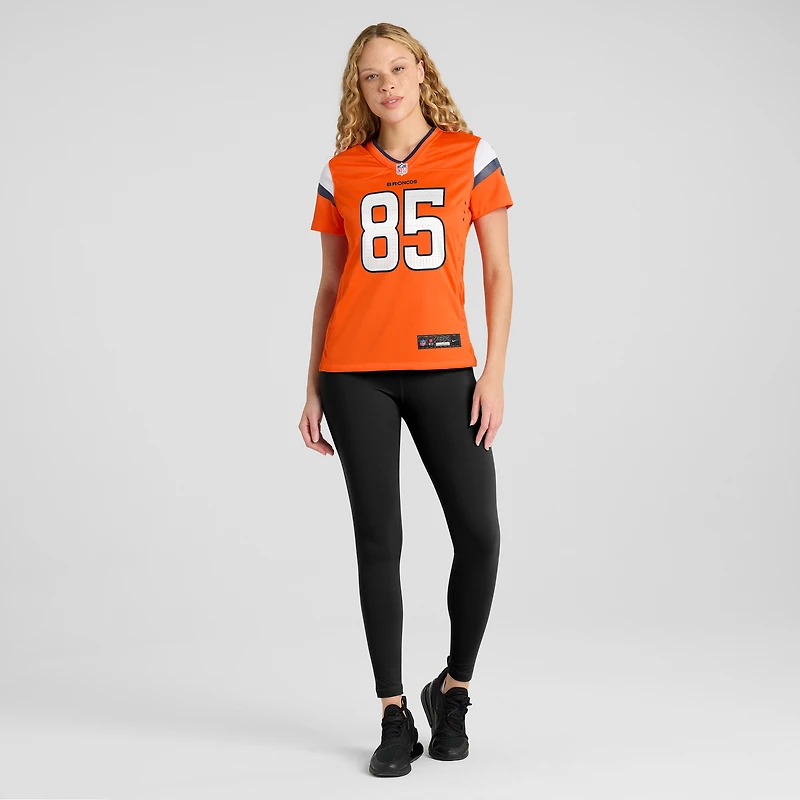 Women's Nike Lucas Krull  Orange Denver Broncos Team Game Jersey