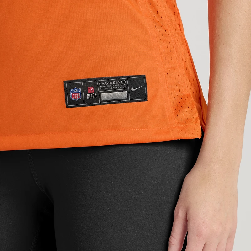 Maillot de match Nike Marques Cox orange pour femme, Denver Broncos