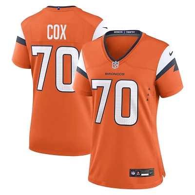 Women's Nike Marques Cox  Orange Denver Broncos Team Game Jersey