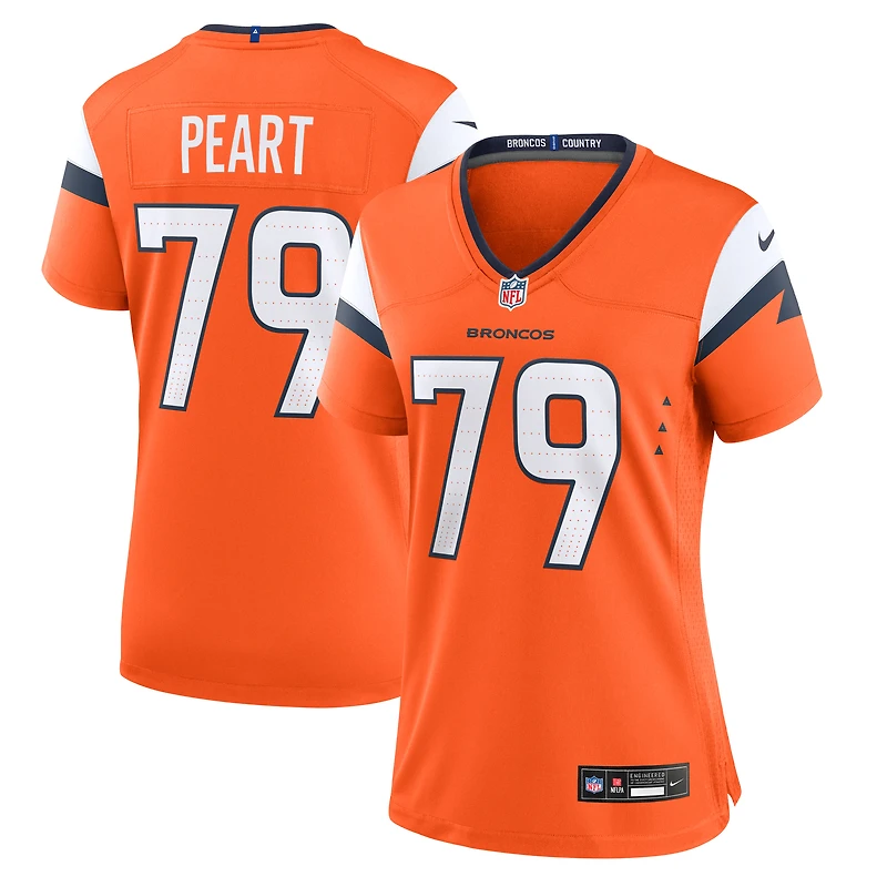 Maillot de match Nike Matt Peart Orange Denver Broncos pour femme