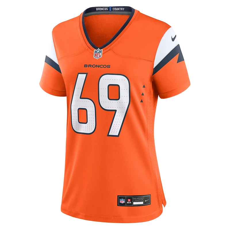 Women's Nike Mike McGlinchey Orange Denver Broncos Team Game Jersey