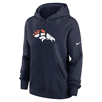 Sweat à capuche Nike bleu marine Denver Broncos Club Fleece pour femme