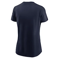 T-shirt Nike bleu marine avec logo principal des Denver Broncos pour femme