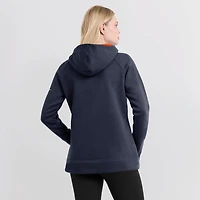 Sweat à capuche zippé Nike Primetime manches raglan bleu marine pour femme, Denver Broncos.
