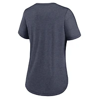 Women's Nike Navy Denver Broncos Script Tri-Blend T-Shirt